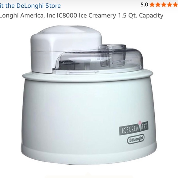 DeLonghi Ice Creamery Electric Ice Cream Maker IC8000 - Used Once Only! - Picture 2 of 5